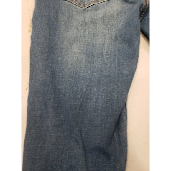 WAX JEAN Basic Denim Women's Distressed Blue Overalls 6 Pockets Size Medium - Picture 16 of 16